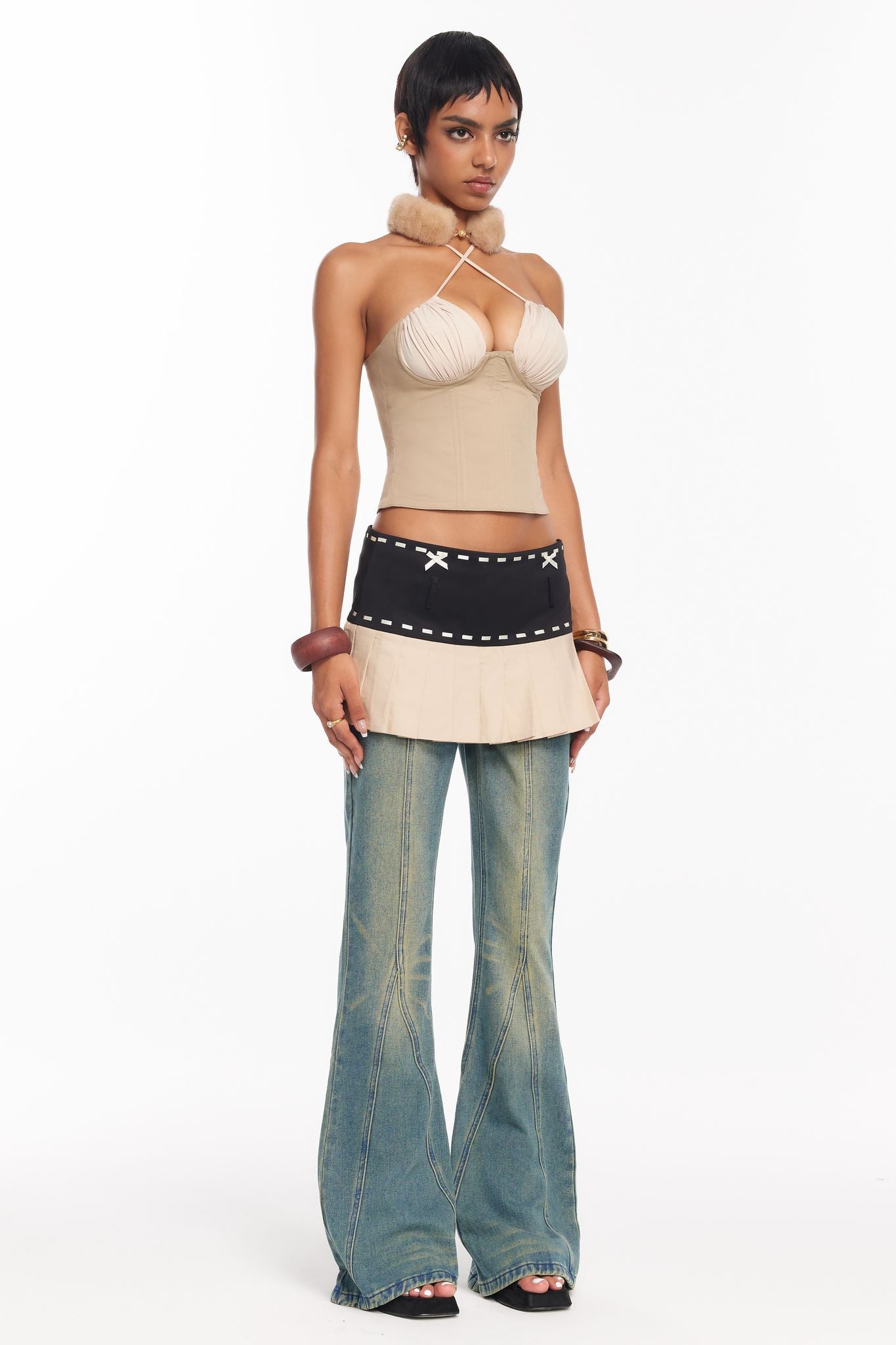 Dolly Skort | Lace Up Bow Cotton Skort | THE KRIPT