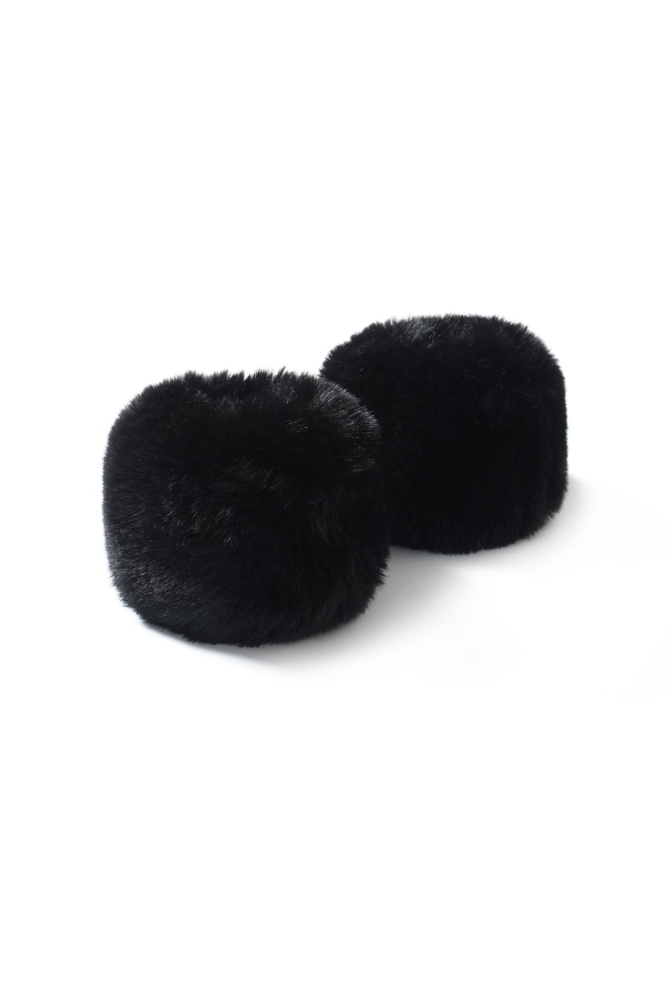Minkra Faux Fur Cuffs - Black | Black Faux Fur Cuffs | THE KRIPT