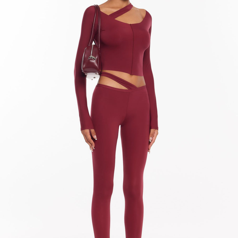 Hiko Leggings - Burgundy