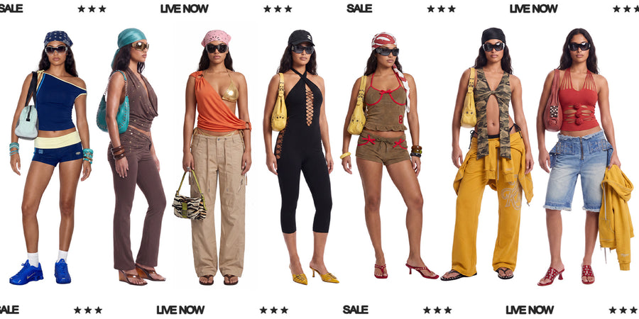Sale: models wearing pieces from past THE KRIPT collections