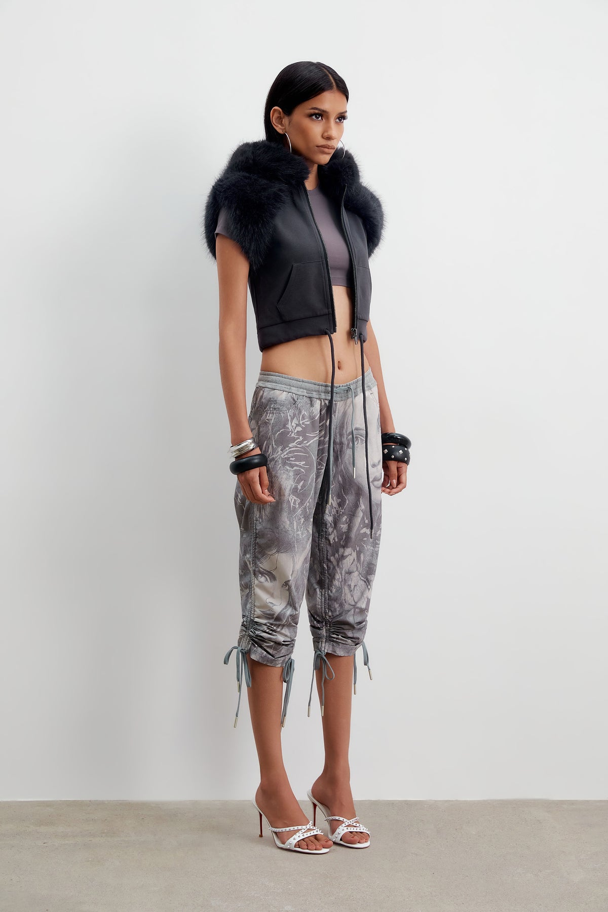 Onyx Fur Top & Muse Capri