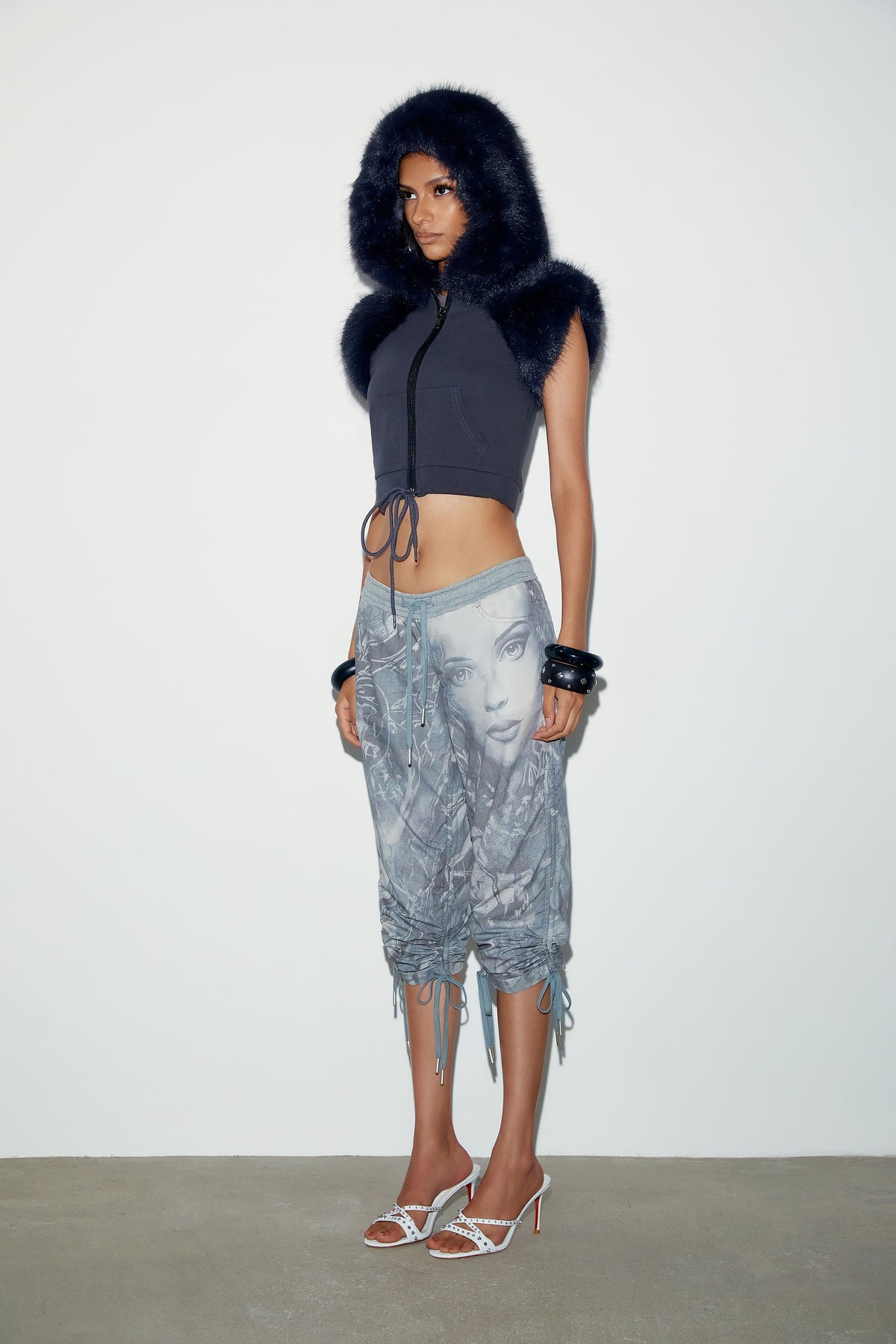 Onyx Fur Top & Muse Capri